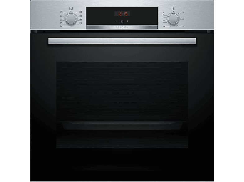 Horno - Bosch HBA514ES3, Serie 4, Multifunción, Limpieza por agua, 71 l, HotAir 3D, Mandos ocultables, 60 cm, inox - Image 1