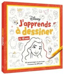 DISNEY - J'apprends à dessiner - 62 personnages en pas à pas (6+) - Image 1