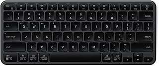 Satechi Clavier sans Fil Slim EX1, Clavier Bluetooth Multi-Appareils 4 en 1, Connexion 2,4 GHz, Rechargeable USB-C pour Mac, Windows et Android – Noir Sidéral, QWERTY US - Image 1