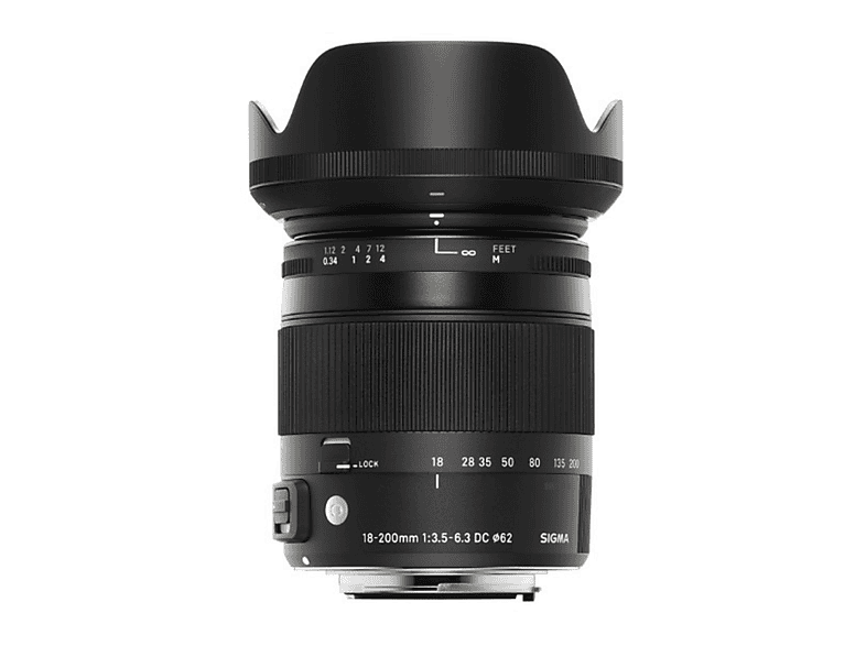 SIGMA 885955 18-200/3,5-6,3 DC OS HSM NA 18 mm - 200 mm f/3.5-6.3 OS, IF, HSM, DC, ASP (Objektiv für Nikon F-Mount, Schwarz) - Image 1