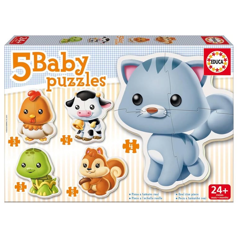 5 PUZZLES EVOLUTIF BABY ANIMAUX - Image 1