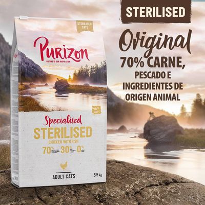 Purizon Adult Sterilised con pollo y pescado, sin cereales - Image 1