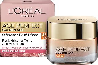 L'Oréal Paris Tagespflege, Age Perfect Golden Age, Anti-Aging Gesichtspflege, Festigung und Glanz, Für reife und fahle Haut, LSF 20, Mit Pfingstrosen-Extrakt, 50 ml - Image 1
