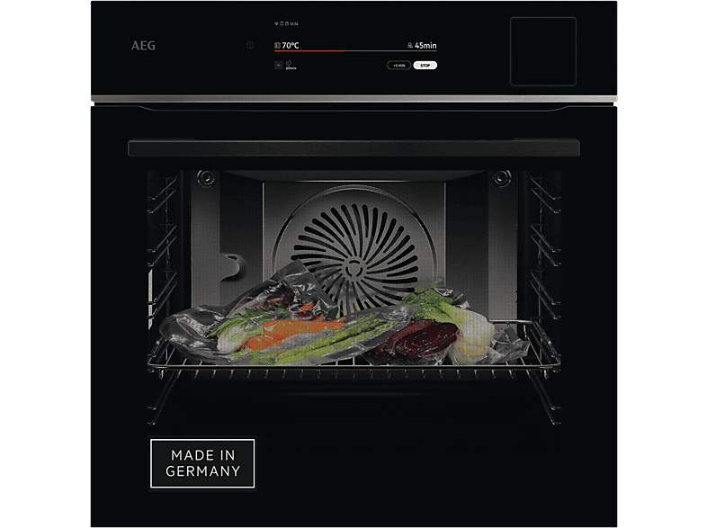 AEG TP9SB83ZAB, Einbaubackofen (Einbaugerät, 70 l, 595 mm breit), Serie 9000 mit SteamPro und Sous Vide - Image 1