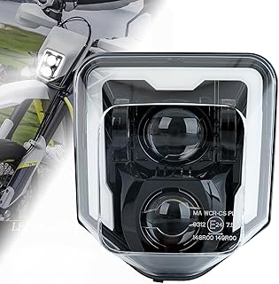 DREAMIZER Phare LED pour Moto Compatible avec Pit Dirt Bike Motocross Husqvarna 2014-2023 701 Enduro 701 SuperMoto FE250 FE350 FE450 FE501 FE501S TE150 TE250i TE300i - Image 1