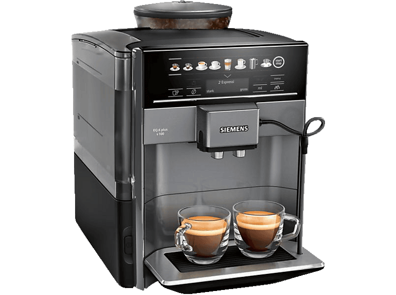 SIEMENS TE651509DE EQ6 plus s100 Kaffeevollautomat Diamond Titanium Metallic/Schwarz - Image 1