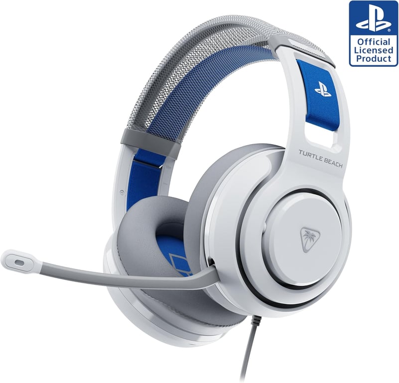 Turtle Beach Atlas 200 Blanc PlayStation Casque de Gaming Filaire sous Licence Officielle pour PlayStation w/transducteurs Nanoclear de 50 mm pour PS5 et PS4 - Image 1
