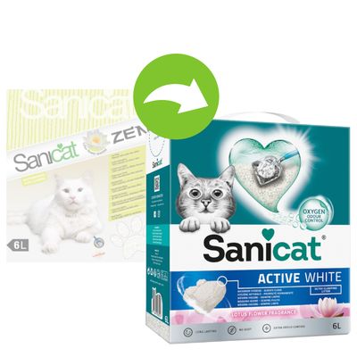 Sanicat Active White Lotus Flower arena aglomerante para gatos - Image 1