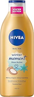 NIVEA Body Milk Winter Moment Lotion pour le corps avec sérum de soin en profondeur pour 72 h d'hydratation au beurre de karité pour peaux sèches, avec parfum d'hiver unique (400 ml) - Image 1