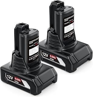 Replacement Battery for Bosch Battery 12 V: 6000 mAh Li-Ion, Compatible with BAT420 BAT411A BAT412 BAT413 BAT411 (2 Pieces) - Image 1