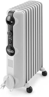 De'Longhi Radia S - Radiateur à Huile pour Pièces jusqu'à 60m³, Chauffage Électrique avec Thermostat de Sécurité, 9 Éléments, Chauffage Personnalisé avec Antigel, Portable, 2000W, Blanc (TRRS0920) - Image 1