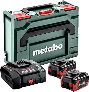 Basic Kit – 2 LiHDX 8.0Ah Batteries Fast Charger ASC 290, metaBOX 145 – Powerful, Durable, 18V Battery Technology – Ideal for Professionals - Image 1