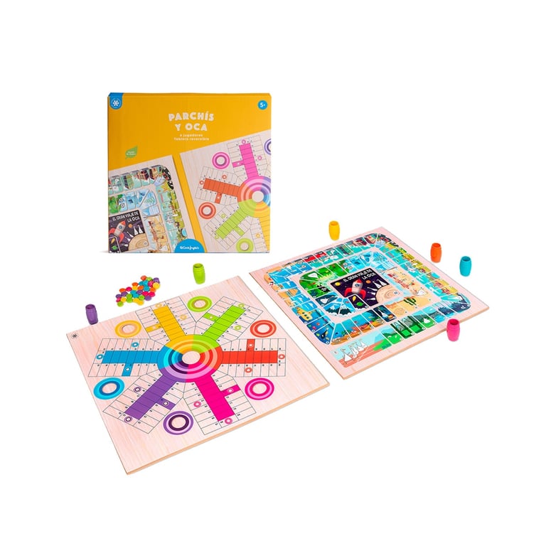 Juego de mesa Parchís y Oca 6 jugadores de madera El Corte Inglés - Image 1