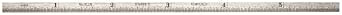 Starrett 611 N-6 Spring Hardened Steel Narrow Ruler with Thumb Graduations, 6" Long, 3/16" Width, 3/64" Thick - Image 1