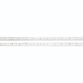 Starrett C305R-12 Complete Flexible Steel Ruler with Thumb Graduations, 5R Style Graduations, 12" Long Width, 1/2", 1/64" Thick - Image 1