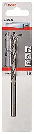 Bosch Accessories HSS-G Rectified Metal Drill Bit DIN 338, 135° Cutting Angle, 6.8 mm Diameter, 69 mm Useful Length - Image 1