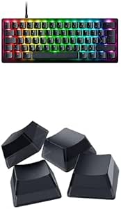 Razer Huntsman V3 Pro Mini (Switches Analog) + Phantom Keycap-Set – 60% Optical Gamer Keyboard – Snap Tap & Quick Release – Typing Mode – Analog Switches – AZERTY Keyboard | Black - Image 1