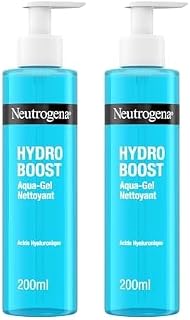 Neutrogena | Gel Nettoyant Hydro Boost Aqua (flacon-pompe de 200 ml) – Nettoyant pour le visage à l’acide hyaluronique et glycérine – Gel hydratant pour éliminer les impuretés et le maquillage - Image 1