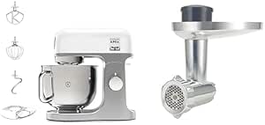 Kenwood KMX750WH, Multifunctional Pastry Processor, Steel Bowl 5 L, 1000 Watts, White, Compatible with KAX950ME Butcher Chopper in Brushed Aluminium, 25 x 16 x 25 cm - Image 1