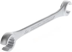 GEDORE Open pipe ring spanner, Size 22+24mm, 15° angled, 12 points, UD profile, wrench, 400 22X24 - Image 1
