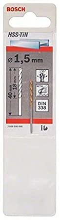 Bosch Accessories 2608596666 Metal Drill Bit HSS-TIN DIN 338 to 1.5 mm - Image 1