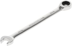 GEDORE red Ratcheting Combination Spanner, Ratchet, Size 10 mm, Flat, 12-Point, Wrench, R07100100 - Image 1
