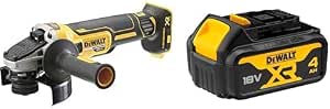 DEWALT - Burshless XR 18V 5Ah Li-Ion Grinder - DCG405NT-XJ - Cordless Electric Grinder with TSTAK Case & XR 18V 4Ah Li-Ion Battery - DCB182-XJ - Compatible with All Tools - Image 1