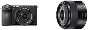 Sony Alpha 6700 (APS-C) Hybrid Camera with 16-50mm II Lens - AI Autofocus, 5-Axis Stabilization, 4K 120p Video, Touch Screen + SEL-35F18 Lens E-Mount APS-C 35mm F1.8 - Image 1