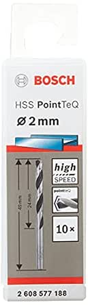 Bosch Professional 10 x HSS PointTeQ Twist Drill Bits (for Metal, 2 x 24 x 49 mm, Accessories for Drills/Drivers) - Image 1
