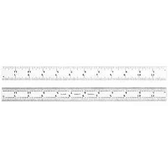 Starrett 604R-12 Spring Ruler Hardened Steel with Graduations cm Graduations, 4R, 12" Length, 1" Width, 3/64" Thickness - Image 1