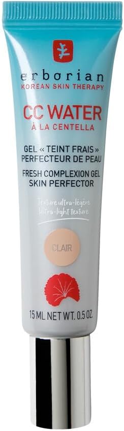 Erborian - CC Water Tinted Cream with Centella Asiatica - Skin Perfecting Face Care with Hyaluronic Acid - Ultra Light and Fresh Gel Texture - Korean Cosmetic Care - Image 1