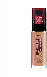 L'Oréal Paris Infallible Fluid Foundation 32h Fresh Wear - All Skin Types - Shade : Amber (300) - 30 ml - Image 1