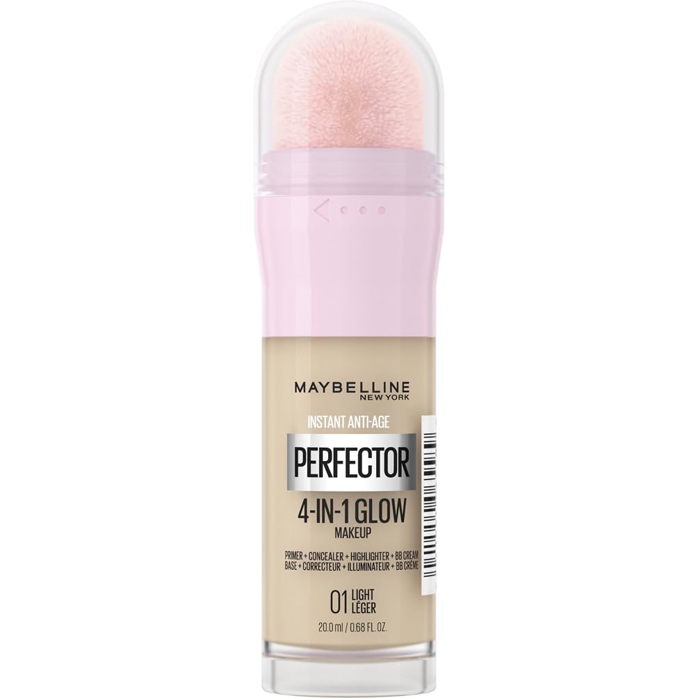 Maybelline New York 4-in-1 Illuminating Complexion Perfector - Base/Concealer/BB Cream/Highlighter - Instant Glow Perfector 4-in-1 Foundation - Shade : Light (01) - 20 ml - Image 1