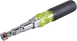 Klein Tools 32807MAG 7-in-1 SAE Magnetic Nut Driver with Hex Nuts and Non Slip Handle for Extra Torque Sizes 1/4" to 9/16" - Image 1