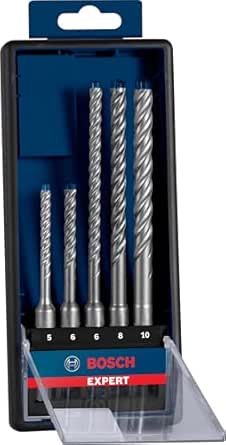 Bosch Accessories Set of 5 Drill Bits for Expert SDS plus-7X (for Reinforced Concrete, Diameter 5-10 mm, Chisel Hammer Accessory) - Image 1