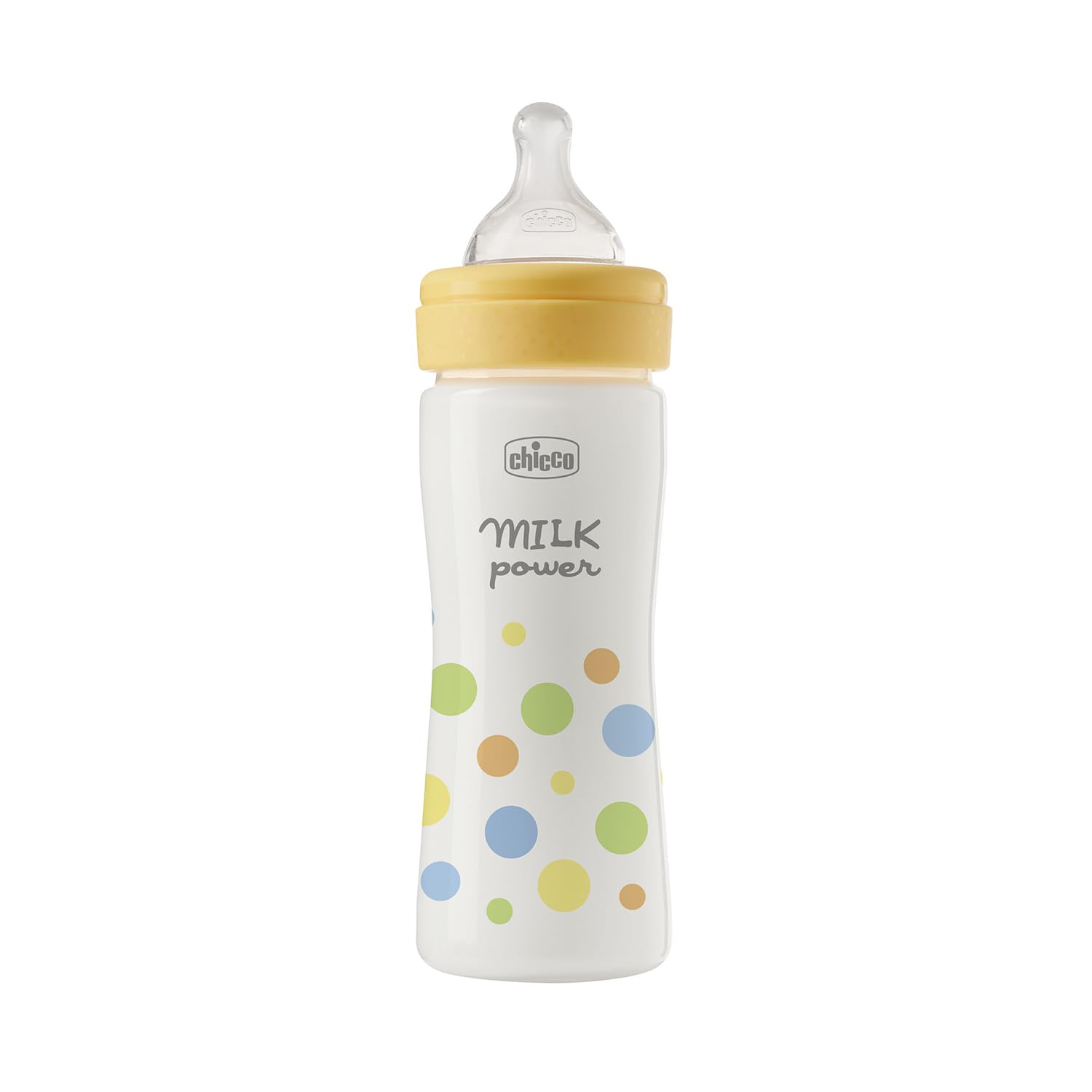 Chicco Perfect Easy Medium Flow Bottle with Physio Soft Silicone Teat and Soft Sense finish, Anti-Colic, Reduces Regurgitation and Irritability, 250ml Plastic Bottle 2m+ - Image 1