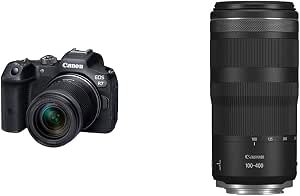 Canon EOS R7 Hybrid Camera APS-C Format 32 Megapixels + Canon RF-S 18-150mm F3.5-6.3 is STM Lens Black & Black Lens RF 100-400mm F5.6-8 is USM - Image 1