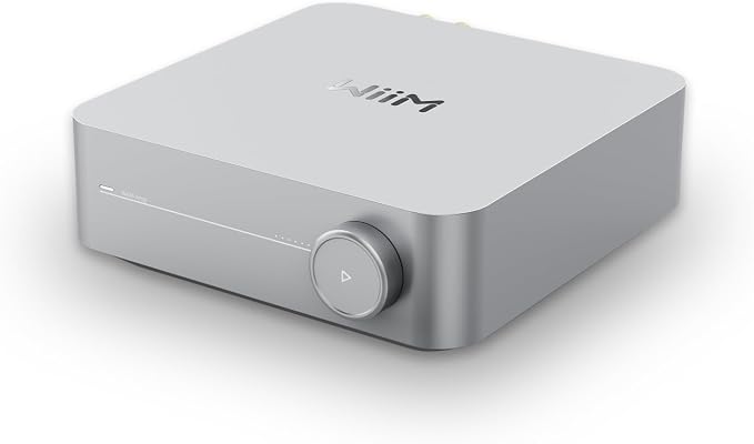 WiiM Amp: Multiroom Streaming Amplifier | Compatible with AirPlay, Google Cast, Alexa | HDMI, Voice Control | Stream from Spotify, Amazon Music, Tidal and More | Silver - Image 1