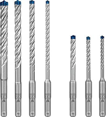 Bosch 7x Drill Bits for Expert SDS Plus-7X Drill (for Soft Stone, Hard Stone, Ø 5-12 mm, Professional Accessory Chisel Hammer) - Image 1