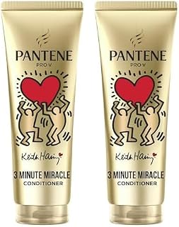 Pantene Pro-V x Keith Haring Art Collection Repair & Protect Après-shampoing 3 Minute Miracle 220ml Cheveux Secs et Abîmés, Active Nutri-Plex, Aide à Réparer les Dommages Visibles en 1 Application - Image 1