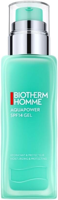 Biotherm Men, Aquapower Gel SPF14 Men, Fresh Gel and Protective Face and Neck, Nourished and Revitalized Skin, Enriched with Plankton Thermal Water and Trace Elements, 75 ml - Image 1