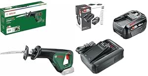 Bosch AdvancedRecip 18V Cordless Reciprocating Saw (without battery) + Bosch Battery and Quick Charger Starter Set 18 V (1 x 4.0 Ah Lithium-Ion Battery; 1 x Fast Charger; Power for All 18 V Alliance) - Image 1