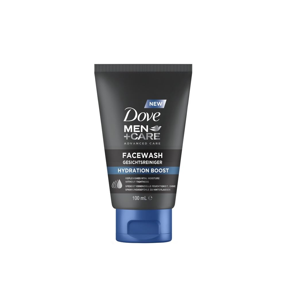 Dove Men+Care Facewash Hydration Boost - Skin Care for Men - Face Wash - Essentially Moisturizes Without Leaving Sensations of Tension - 1 x 100ml - Image 1