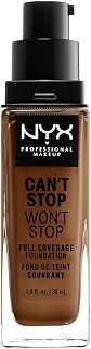 NYX Professional Makeup Fond de Teint Liquide Couvrant Tenue 24h Can't Stop Won't Stop Liquid Foundation, Waterproof, Fini Mat, Formule Vegan, Teinte : Cappuccino (17) - Image 1