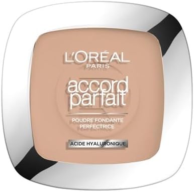 L'Oréal Paris - Benefiting Perfecting Melting Powder - Enriched with Mineral Pigments & Hyaluronic Acid - All Skin Types - Perfect Match - Shade : Beige (4.N) - 9 g - Image 1