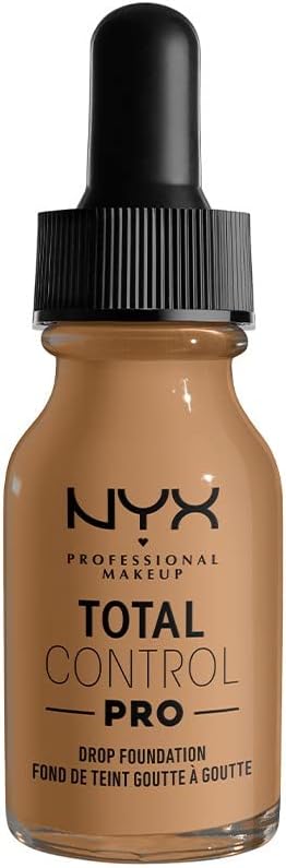 NYX Professional Makeup Total Control Pro Drop Foundation, Precise Dosage, Adjustable Coverage, Vegan Formula, Natural Finish, 12 ml, Shade : Golden - Image 1