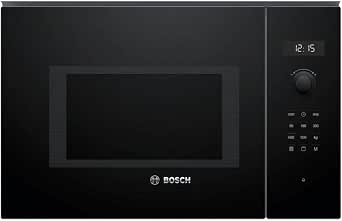 Bosch BEL554MB0 Series 6 Built-In Microwave / 900 W / 25 L / 31.5 cm Turntable / Left Door Stop / Black / AutoPilot 8 / Grill Function          [Energy Class B] - Image 1