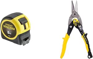 STANLEY FATMAX 5M Tape Measure - Blade Armor Coating - Ultra Thick Tape - Stronger - Anti Abrasion Mylar Coating & FATMAX - Aviation Shear Straight Head Forged Steel Chrome - Image 1