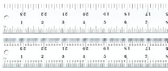 Starrett C404R-24 Heavy Spring Hardened Steel Ruler with Thumb Graduations, 4R Style Graduations, 24" Long, 1-1/4" Width, 1/10" Thick - Image 1