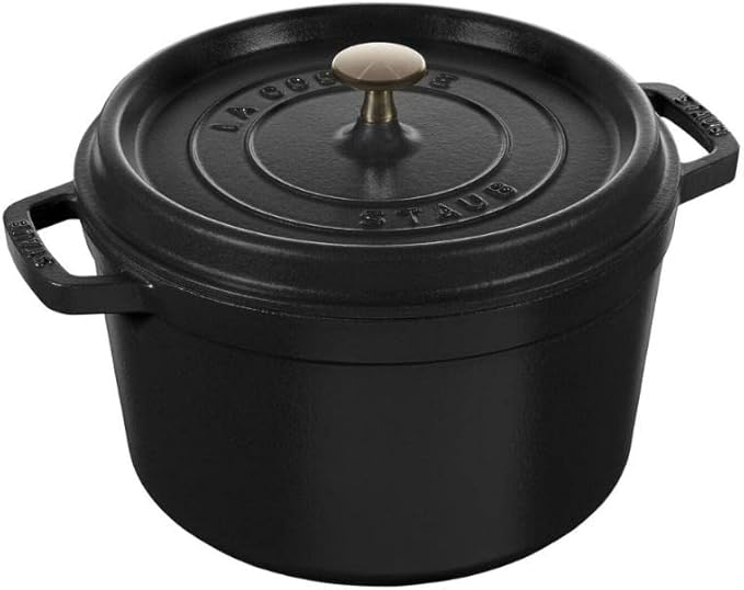 STAUB Cast iron casserole dish in black 24cm high - Image 1